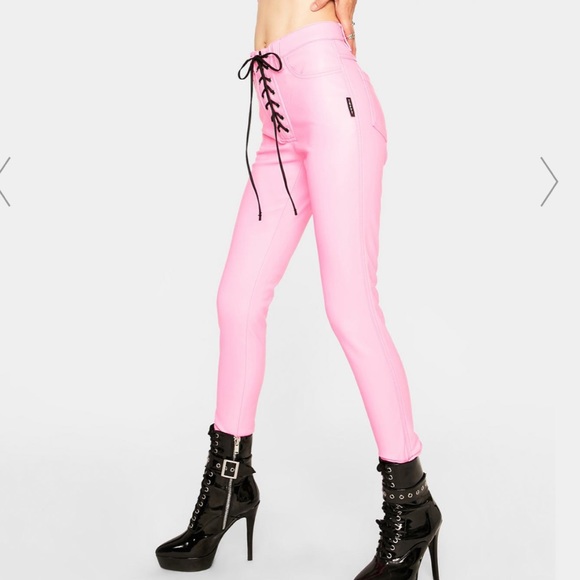 Tripp nyc Pants - PINK Lace Up Pants
